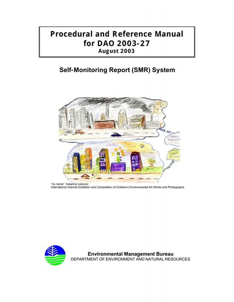 Procedural and Reference Manual for DAO 2003.